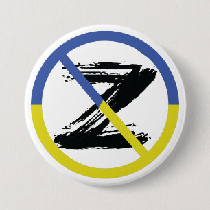 Stop war in Ukraine Throw Pillow 7.5 Cm Round Badge