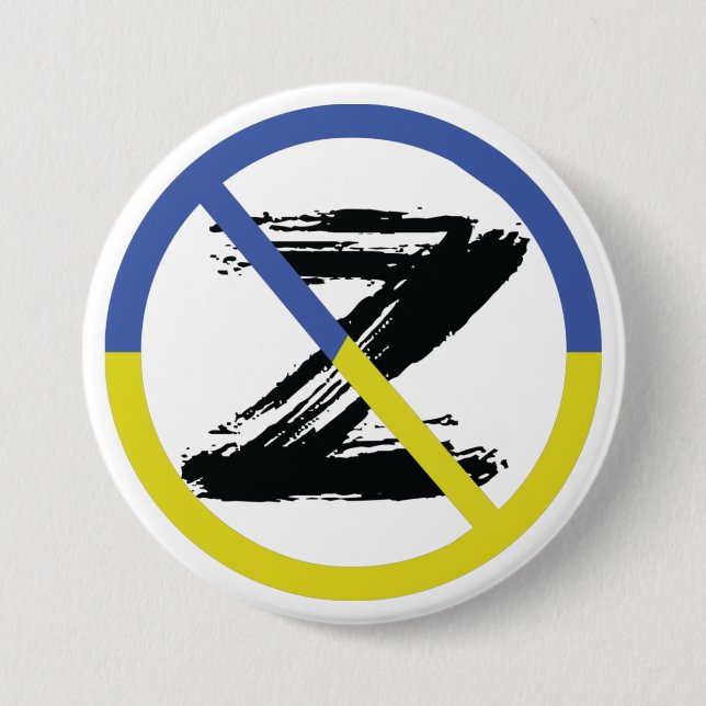 Stop war in Ukraine Throw Pillow 7.5 Cm Round Badge (Front)