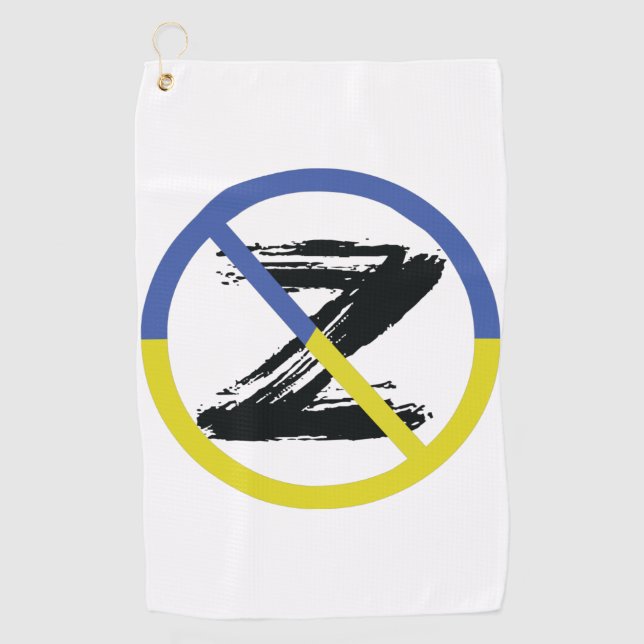 Stop war in Ukraine Throw Pillow Golf Towel (Front)