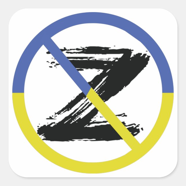 Stop war in Ukraine Throw Pillow Square Sticker (Front)