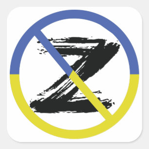 Stop war in Ukraine Throw Pillow Square Sticker