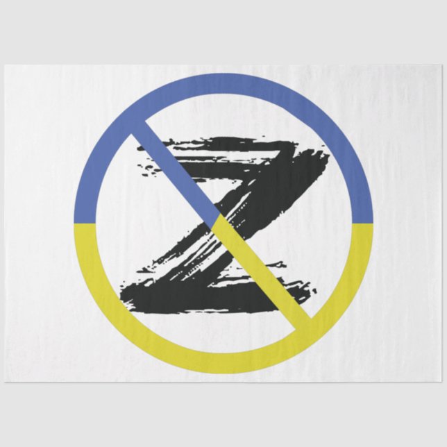 Stop war in Ukraine Throw Pillow Tissue Paper (Front)