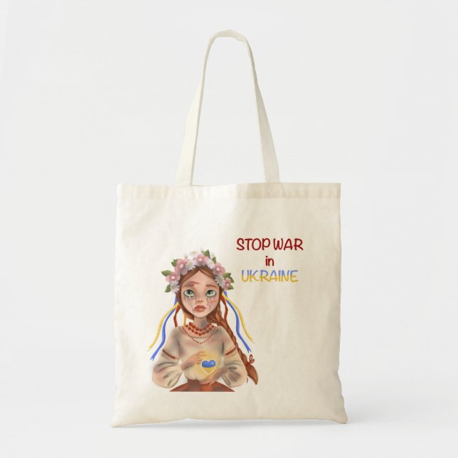 stop war in Ukraine Tote Bag (Front)