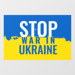 Stop War in Ukraine Window Cling