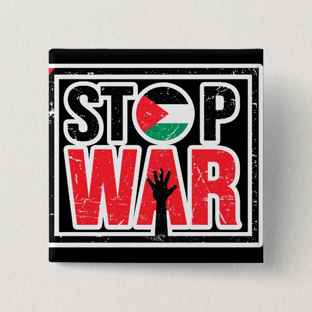 Stop War - Palestinian Lives Matter Freedom Free  15 Cm Square Badge (Front)