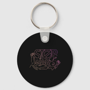 Stop War Peace Activist Outfit Women Anti-war Prot Key Ring