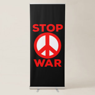 Stop War Retractable Banner