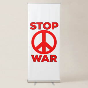 Stop War Retractable Banner
