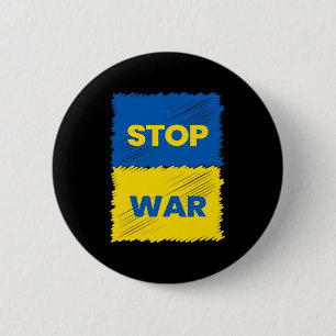 Stop War - Save Ukraine - Stop The War In Ukraine 6 Cm Round Badge