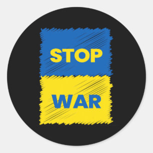 Stop War - Save Ukraine - Stop The War In Ukraine Classic Round Sticker