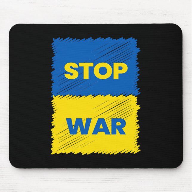 Stop War - Save Ukraine - Stop The War In Ukraine  Mouse Mat (Front)