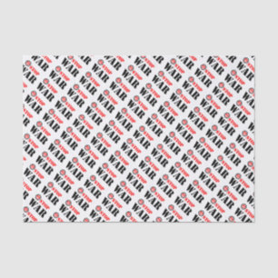 Stop war slogan tissue paper