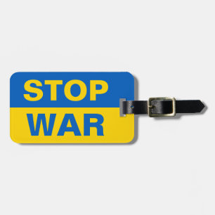 Stop War Ukraine Ukrainian Luggage Tag