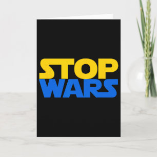 Stop Wars Ukraine Slava Ukrainian Flag Sunflower U Card