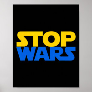Stop Wars Ukraine Slava Ukrainian Flag Sunflower U Poster
