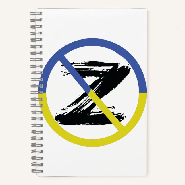 Stop was Throw Pillow in Ukraine Notebook (Front)