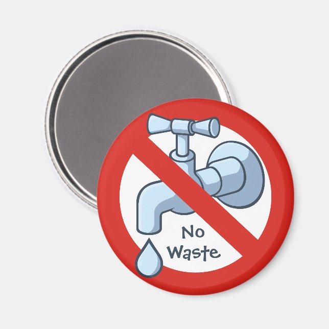 Stop Water Waste Magnet (Front/Back)