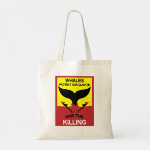 Stop Whale Hunting   Ban Whaling Marine Protection Tote Bag