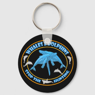 Stop Whale Hunting Key Ring