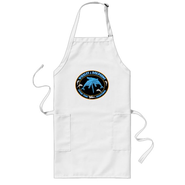 Stop Whale Hunting Long Apron (Front)
