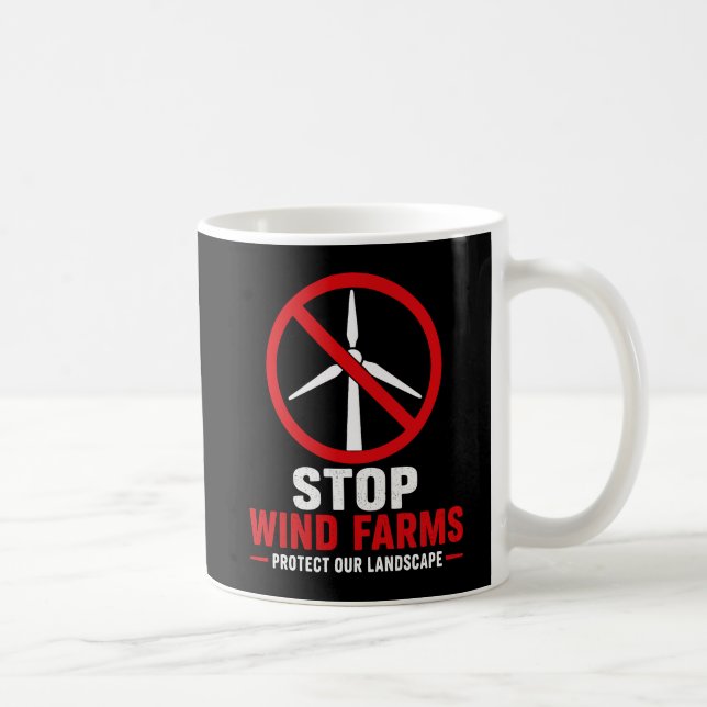 Stop wind farms protect our landscape coffee mug (Right)
