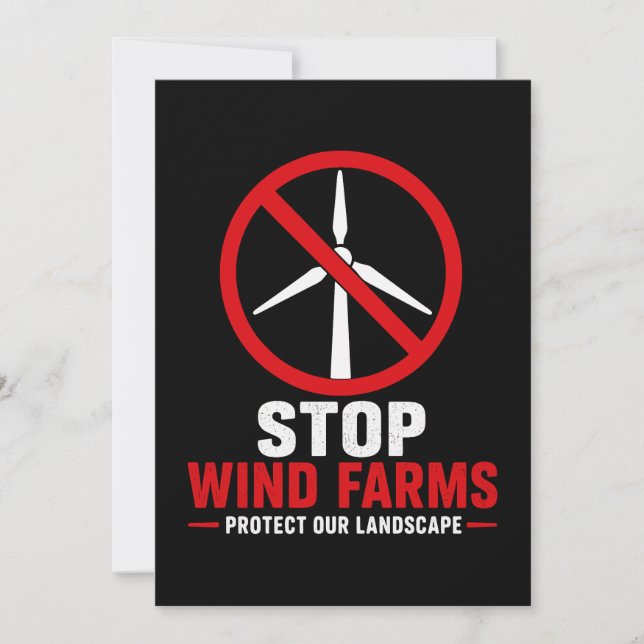 Stop wind farms protect our landscape invitation (Front)