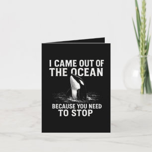 Stop with Shark Humour Ocean Surfing  Holiday Card