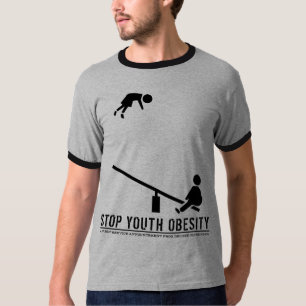 Stop Youth Obesity (crisp black print) T-Shirt