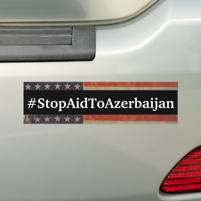 #StopAidToAzerbaijan Bumper Sticker (On Car)