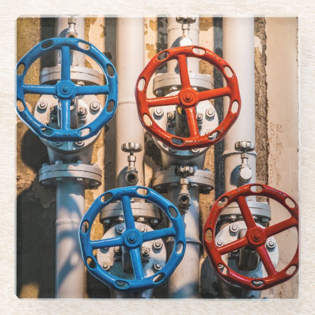 Stopcock in the Schiffbau, Zurich Glass Coaster (Front)