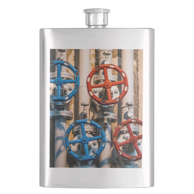 Stopcock in the Schiffbau, Zurich Hip Flask (Front)