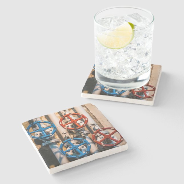 Stopcock in the Schiffbau, Zurich Stone Coaster (Side)