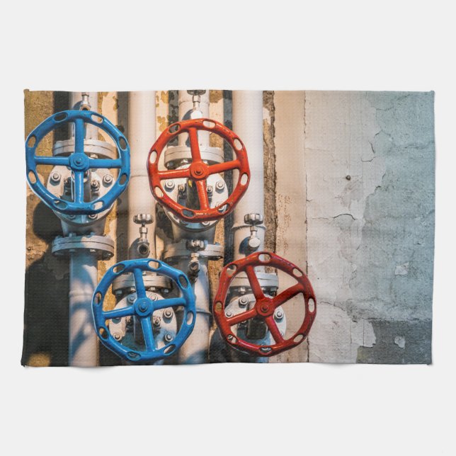 Stopcock in the Schiffbau, Zurich Tea Towel (Horizontal)
