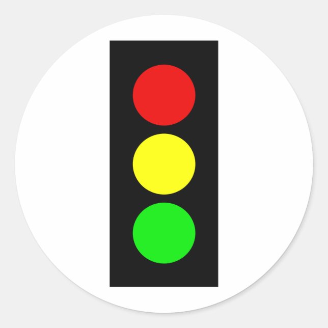 Stoplight Classic Round Sticker (Front)