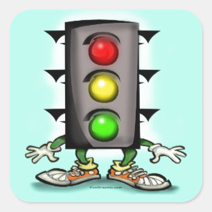 Stoplight Report Square Sticker