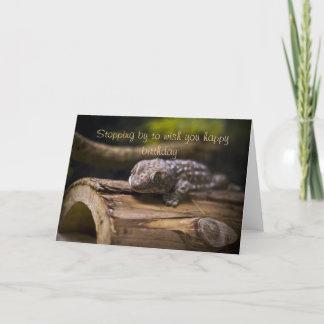 Stopping by, Birthday wishes Card