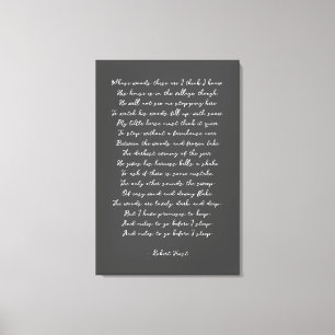 Stopping by Woods on a Snowy Evening, Robert Frost Canvas Print