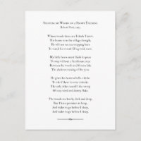 Stopping by Woods on a Snowy Evening, Robert Frost