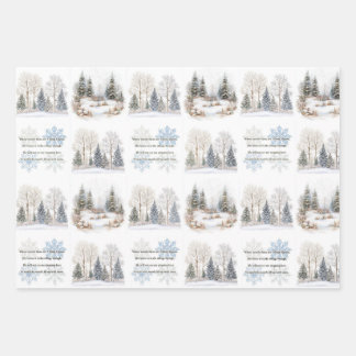 Stopping by Woods Wrapping Paper Sheet