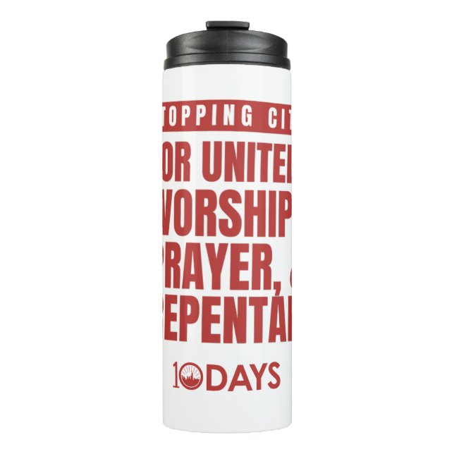 Stopping Cities Design #2 Thermal Tumbler (Front)