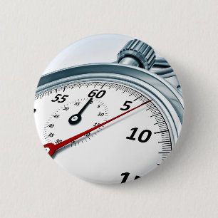 stopwatch 6 cm round badge