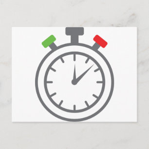 stopwatch - alarm timer postcard