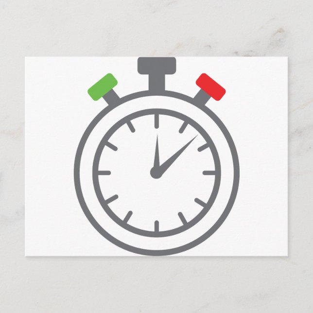 stopwatch - alarm timer postcard (Front)