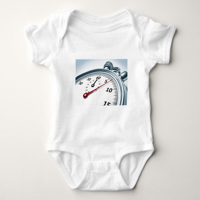stopwatch baby bodysuit (Front)