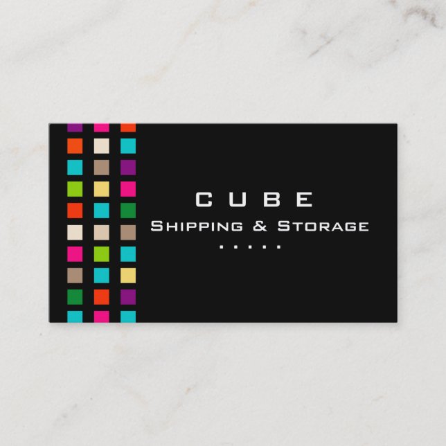 Storage Business Card Box Black Colourful (Front)