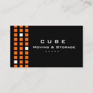 Storage Business Card Box Black Orange