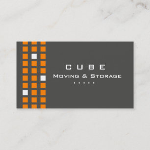 Storage Business Card Box Grey Orange