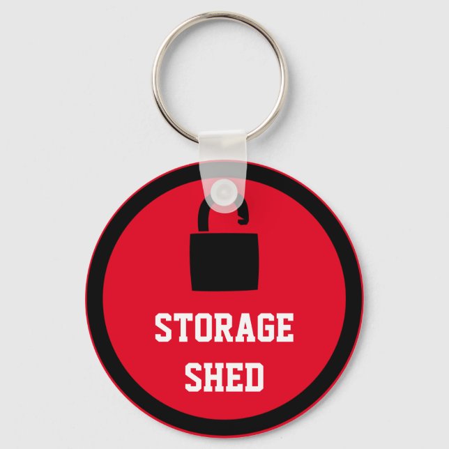 Storage Red Shed  Key Ring (Front)