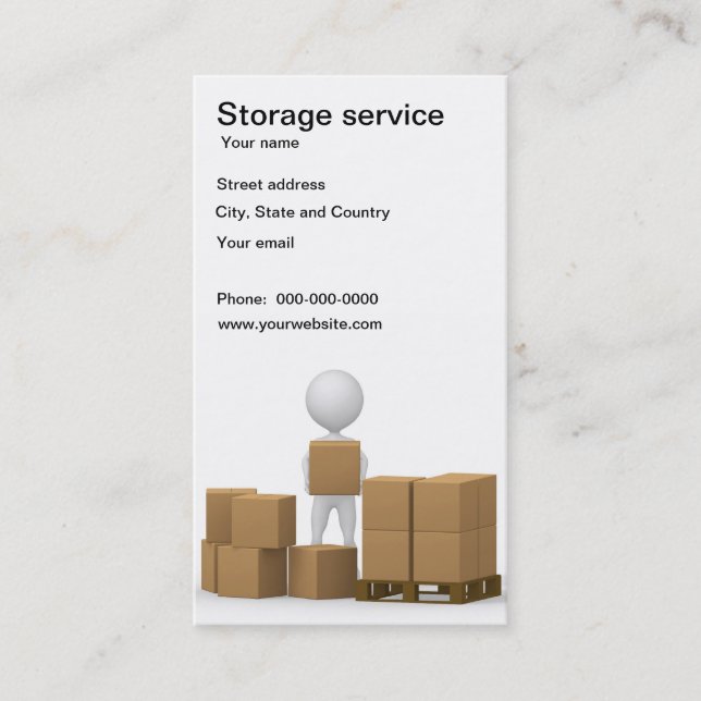 Storage service business card (Front)
