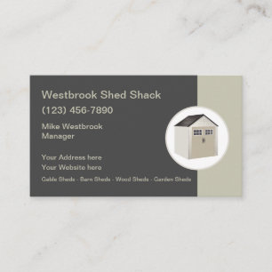 Storage Shed Dealer Business Cards